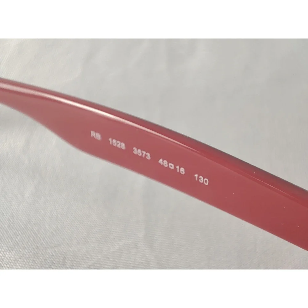 Ray-Ban RB1528 3573‎ Black Red Junior Kids Eyeglass Frames 48mm NWT + Case